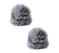 3,5 x 3,5 cm grande para micrófono de cámara, 2 unidades de parabrisas de forro polar suave, juego de parabrisas para vlogging al aire libre, clips de viaje y uso diario aireado, funda para micrófono