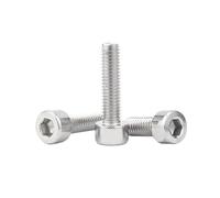 3/50 Uds M1.6 M2 .5 M3 M4 M5 M6 M8 GB70.1 304 hexagonal de acero inoxidable cabeza lisa tornillo Allen L = 3~95mm(3mm,50pcs M1.6)