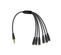 3.5mm Headphone Splitter, 3.5mm Splitter 1 to 6 Ways 3.5mm 1/8inch TRRS Male to 6 Female C