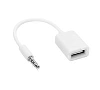 3.5mm Male AUX Audio Plug Jack To USB 2.0 Female AUX Audio Cable Converter Adapter Cord for Car Aux Port