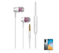 3.5mm Wired In Ear Headphones Noise Isolation Surround Sound Earphones for Use | Durable Free Cable Design System, Comfortable Silicone Ear Tip Structure Feature, Clear Immersive Audio Function