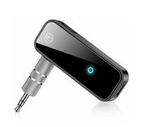 3.5mm Wireless Adapter, Car Audio Receiver, Aux Adapter, 5.0 Version with and Battery for Headphones, Music Streaming Use, 2.32x0.87x0.47 Inches Black 1 Piece