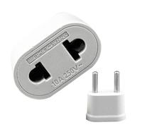 3,5x4,2x1,4 Cm 3 Piezas Adaptador De Corriente Americano A Europeo, Adaptador Enchufe Americano A Europeo, CABLEPELADO Adaptador De Enchufe De EEUU A Enchufe Europe, Enchufe Viaje