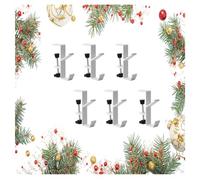 3/6/9pcs Colgadores 2 en 1 para Medias y Guirnaldas NavideñAs para Repisa