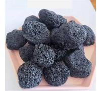 3-6 cm 500 g 1 bolsa de piedra volcánica negra porosa, roca de lava cruda for decoración de acuarios