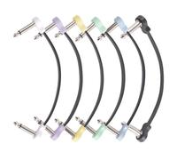 3/6 parches de pedal de efecto de guitarra eléctrica, cable de ángulo recto, cables de pedal, accesorios de instrumentos musicales, parches eléctricos de efecto de cable de guitarra