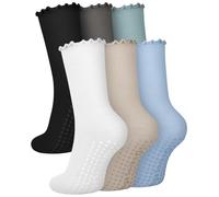 3/6 pares de calcetines de pilates para mujer, antideslizantes, para yoga, atletismo, barre, ballet, entrenamiento, hospital