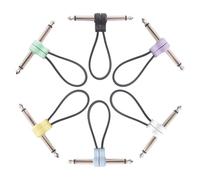 3/6 piezas de parches de pedal de efecto de guitarra eléctrica, cable blindado de bajo ruido, cable blindado en ángulo recto, cable de pedal, fácil de usar
