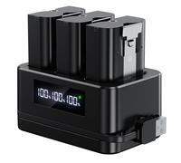 3.65V 6040mAh Batería Compatible con Video Timbre 2/3/3+/4, Stick Up CAM(2/3Gen), Spotlight CAM, Spotlight Plus/Pro CAM(Nuevo) (3 Batteries and Black Charger)