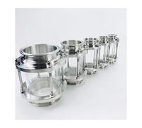 3"(76mm) OD91 Flow Sight Glass Diopter,Height 165mm, Sight Tower Sight Glass Stainless Steel304 Fitting AUOQKQUT