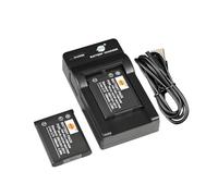 3.7V 1400mAh FNP-45 LI-40B LI-42B DSTE - Batería de iones de litio (2 unidades) + cargador micro USB compatible con cámaras Kodak KLIC-7006 LB-012, Olympus D-630 IR-300 FE-150 Stylus 700 TG-310