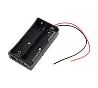 3.7V 18650 Soporte de bater¨ªa, Caja de Almacenamiento de Titular de Caja de pl¨¢ de bater¨ªa Recargable de 2 con Conductores de Alambre