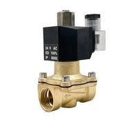 3/8'' 1/2'' 3/4'' 1'' 1-1/4'' 2'' IP65 Waterproof Brass Solenoid Valve Normally Open 24V 12V 220V 110V Water/Gas Solenoid Valves(1-1/4",NPT_240VAC)