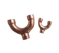 3/8" 1/2" 3/4" 5/8" 16 19 22 25 28.6 32 35 38 42 mm ID Y Shaped 3 Way Splitter Copper End Feed Solder Fitting Air Conditioner RUAJOGYNVM(28,6 x 19 mm CD 70 mm)