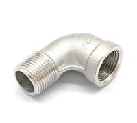 3/8" BSP Female to Male Thread 304 Stainless Steel 90 Degree Elbow Connector Pipe Fitting water oil air
