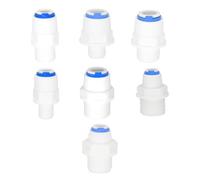 3/8 Inch 1/4 Inch RO Water Quick Connector - Straight Push-Fit OD Tube to Pipe Fitting for RO System ，Compatible for Aquarium ，Accessories(1l4Tube-1l2Thread)