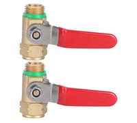 3/8 Inch Ball Valve | DN10 Copper Shut Off Valve with Red Lever Handle | Female/Male Thread for Water/Oil/Gas Lines | Double O - Ring Gasket, 180 Degree Function