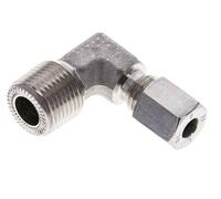 3/8'' NPT Macho x 6L Acero inoxidable Codo de 90 grados Anillo de corte 315 Barra DIN 2353