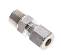 3/8'' NPT Macho x 8S Racor de compresión recto de acero inoxidable 630 Bar DIN 2353