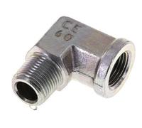 3/8'' NPT x 3/8'' NPT M/F Codo de 90 grados de acero galvanizado 210 Bar - Hidráulico