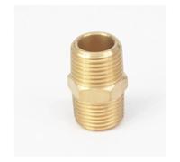 3/8" NPT x 3/8" NPT Male Hex Nipple Brass Pipe Fitting Connector Adapter Water Gas Oil Fuel