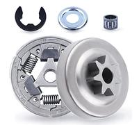 3/8'' Piñón de 6 Dientes para STIHL Motosierra MS311 MS362 MS391 MS461, ADEFOL Tambor Embrague + Rueda de Espigas + Rodamiento Agujas + Arandela Embrague + E-Clip Repuestos 5 en 1
