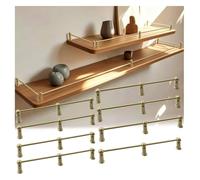3 ~ 8 rieles de latón para estantes, barra de barandilla flotante de 13, 22, 30, 44 y 58 pulgadas de largo, kit de vela decorativa para armarios de madera