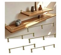 3 ~ 8 rieles de latón para estantes, barra de barandilla flotante de 13, 22, 30, 44 y 58 pulgadas de largo, kit de vela decorativa para armarios de madera