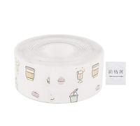 3.8Cmx3.2M Sellado Selle La Tira PVC Elegante Cocina Cuarto Baño Tira Sellado Cinta Adhesiva Estufa Baño Inodoro Fregadero Lavabo Borde Ducha(Postre De Café Transparente)