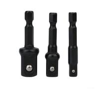 3 adaptadores de enchufe resistentes para taladros eléctricos, incluye extensiones esenciales de vástago hexagonal para mayor eficiencia