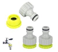 3 adaptadores de grifo para grifo Gardena, conector de manguera de jardín, conector de manguera de 1/2 pulgadas 3/4 pulgadas, 2 en 1, conector de grifo de jardín, conector de manguera para riego