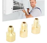 3 adaptadores de latón para aire acondicionado, puerto de carga al vacío para electrodomésticos, sellado profesional confiable, fácil de usar, conectar, desconectar, portátil, ligero, conveniente para
