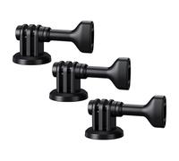 3 adaptadores de montaje de trípode JJC para cámara de acción GoPro, Héroe 12, 11, 10, 9, 8, 7, 6, 5, 4, 3, tornillo de 1/4-20 en trípode, palo selfie, monopié