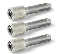 3 adaptadores SDS Plus, portabrocas de 6,35 mm, vástago hexagonal para portabrocas SDS normal, portabrocas para taladro, proyectos de decoración del hogar, aplicaciones industriales, taladros