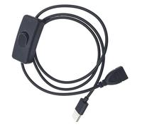 3 adaptadores USB de viaje con palanca de 2 A de aislamiento rápido para lámparas/dispositivos, cable USB de 3.3 pies con interruptores