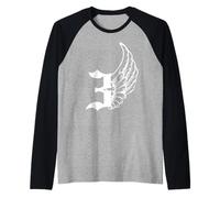 3 Ala de ángel Camiseta Manga Raglan