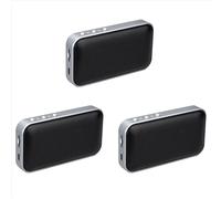 3 altavoces inalámbricos portátiles para exteriores, minialtavoces de bolsillo ultrafinos con Bluetooth y compatible con tarjeta TF, color negro