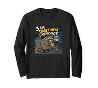 3 Am Street Meat Entusiasta Night Owl Foodie Manga Larga