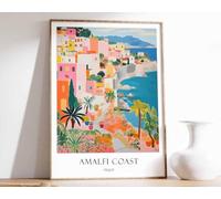 3 Amalfi Coast Poster Italy Poster Travel Poster Beach Poster Wall Art Home Decor Coastal Deco MAXI Poster - Inspirador Motivacional Arte de la pared Vida diaria Cita alentadoras frases cortas famosa