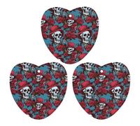3 ambientadores de coche con diseño de calavera, piratas y rosas, para colgar, aromas de larga duración, para aromaterapia, tabletas, espejo retrovisor, accesorios interiores