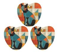 3 ambientadores de coche de arte moderno con diseño de gato, tarjetas perfumadas, lindos ambientadores grises de larga duración, aromas de autos nuevos para mujeres y hombres, ambientador natural con