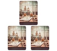 3 ambientadores de coche de laboratorio de química, tarjetas perfumadas colgantes, bonitos ambientadores negros de larga duración, aromas de autos nuevos para mujeres y hombres, ambientador natural