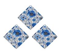 3 ambientadores de coche de tinta blanca y azul, tarjetas perfumadas para colgar, bonitos ambientadores de coche blancos de larga duración, para mujeres y hombres, ambientador natural con cordón para