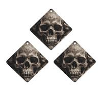 3 ambientadores de cuero con diseño de calavera de rosa para coche, tarjetas perfumadas, lindas tarjetas perfumadas, ambientadores de coche de larga duración para mujeres y hombres, ambientador
