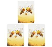 3 ambientadores para coche, colgantes, tarjetas aromáticas, tabletas, colgantes para espejo retrovisor, ambientadores para coche con diseño de abeja, miel y amor, ideales para el interior del coche,