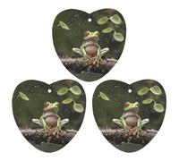 3 ambientadores para coche, tarjetas perfumadas colgantes, pastillas para el espejo retrovisor, ambientadores para coche con diseño de rana arborícola de la paz, para el interior del coche, dormitor