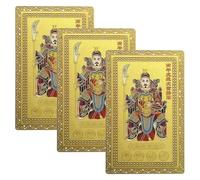 3 amuletos Wenzhe General Tai Sui 2026, símbolo de salud, paz y felicidad, tarjetas de bendición para adultos y niños