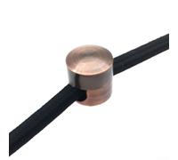 3 anclajes de cable de metal para organización de cables en el escritorio, pared o techo, soporte de cable de aluminio compatible con cables planos redondos de hasta 7 mm (bronce rojo)