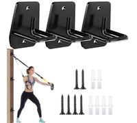 3 anclajes de pared con banda de resistencia, anclajes de entrenamiento montados en la pared para gimnasio en casa, soporte de anclaje de techo de pared para entrenamiento de fuerza, terapia física,