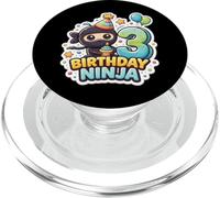 3 años cumpleaños Ninja Boys 3rd Tercera Fiesta Infantil PopSockets PopGrip para MagSafe